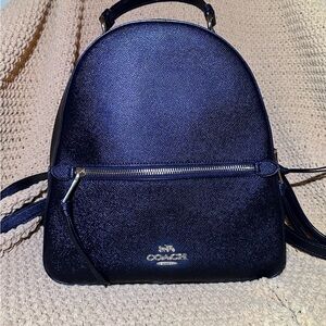 Coach Jordyn Backpack Black Crossgrain Leather with Gold Hardware F76624